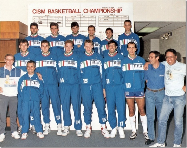 Nazionale italiana militare nel 1988, seconda classificata ai Campionati Mondiali a Sacramento in California con allenatore De Sisti